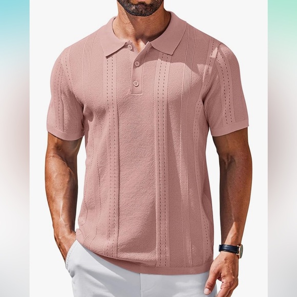 COOFANDY Men’s Knit Shirt Size Large NWT - Picture 1 of 7